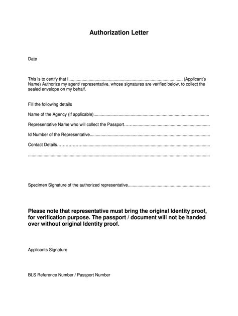 Authorization Letter To Claim Fill Online Printable Fillable Blank