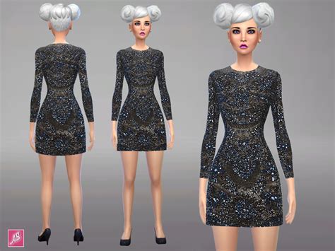 The Sims Resource Embellished Mini Dress