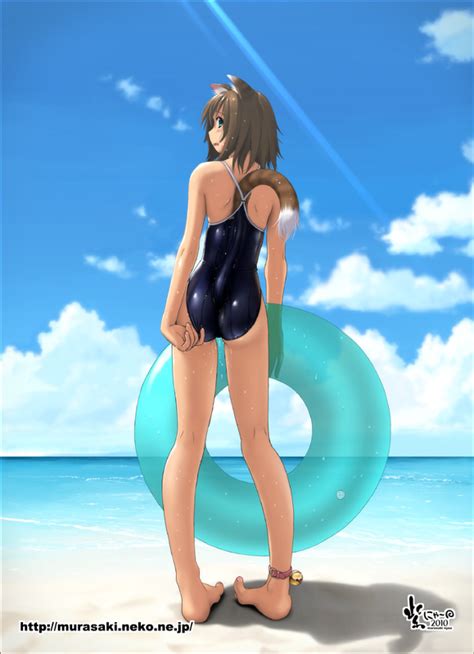 Nyanko Batake Original Girl Adjusting Clothes Adjusting Swimsuit