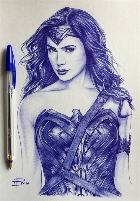 Gal Gadot Wonder Woman Ballpoint Pen Ballpoint Pen Art Pen Art