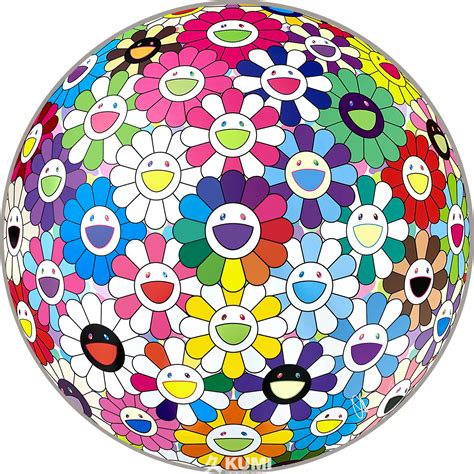 The japanese artist's fascination with flowers began when he worked as a schoolteacher in the 1980s. Flower Ball (Expanding Universe) by Takashi Murakami, 2018 | Print | Artsper (583635)