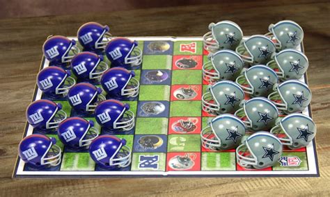 A themed checkers set that doubles as a minature zen garden while the board is inactive. NFL Checkers Set | Groupon Goods