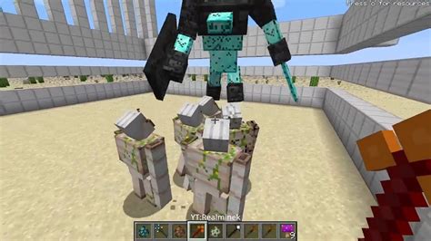 Diamond Golem Vs 5 Iron Golem Battle Of Golems Pt 5 Minecraft Youtube