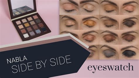Nabla Side By Side Nude Eyeshadow Palette All Colors On Eyelids No My