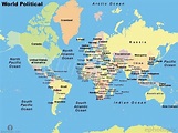 World Map With All Countries world major countries map major countries ...