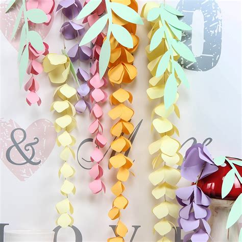 Pack Of 4pcs Diy Wisteria Paper Flower For Easter