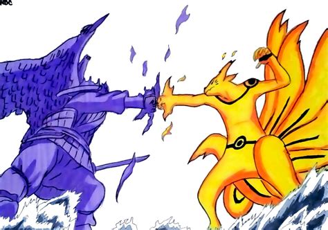 Perfect Susanoo Vs Kurama Mode By Narutodrawingchannel On Deviantart