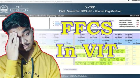 What Is FFCS In VIT VITAP YouTube