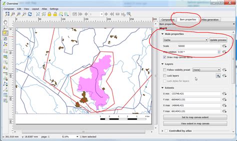 Setting Up Print Composer To Output Paper Map At Right Scale In Qgis