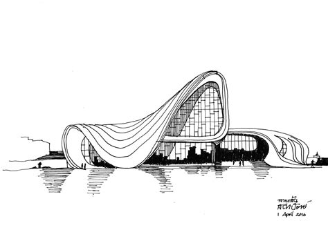 Sketch From Architecture Of Saha Hadid Dibujo De Arquitectura Dibujo