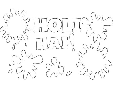 Happy Holi 7 Färbung Seite Kostenlose druckbare Malvorlagen für Kinder