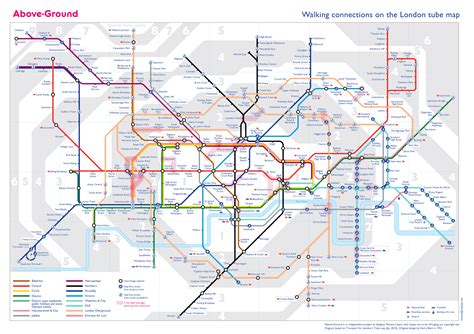 Above Ground Walking Connections On The Tube Map