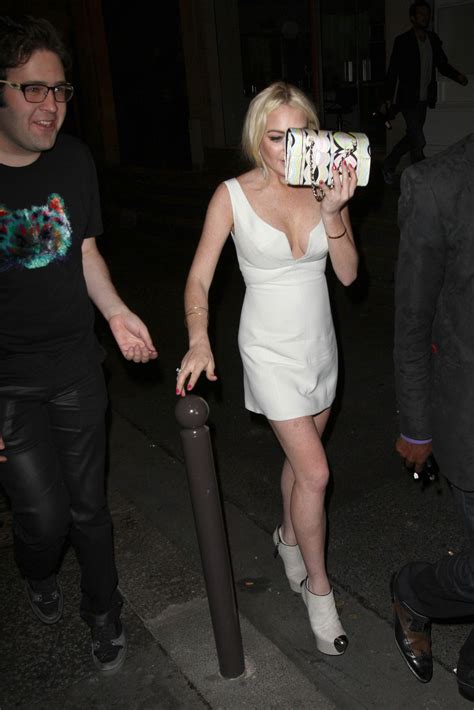 Lindsay Lohan White Dress Candids In Paris 15 Gotceleb