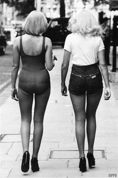 Hot Pants On The Street 1970s Fashion Retro Shorts Shorts With Tights