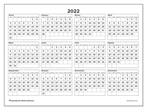 Calendario 2022 Para Imprimir “34ld” Michel Zbinden Es