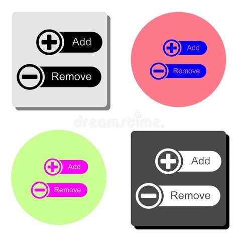 Add And Remove Flat Vector Icon Stock Illustration Illustration Of