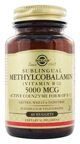 Solgar Methylcobalamin Vitamin B12 5000 Mcg 60 Nugget 33984019591 Ebay