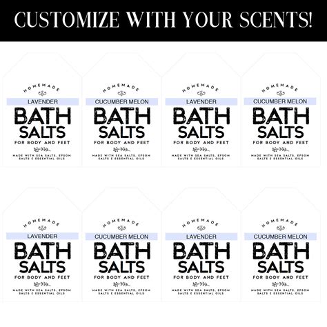 Bath Salts Labels In Colors Diy Labels Club