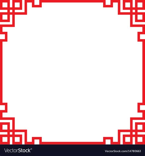 China Border Frame Royalty Free Vector Image Vectorstock