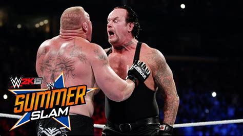 Wwe Summerslam 2015 Undertaker Vs Brock Lesnar Full Match Highlights