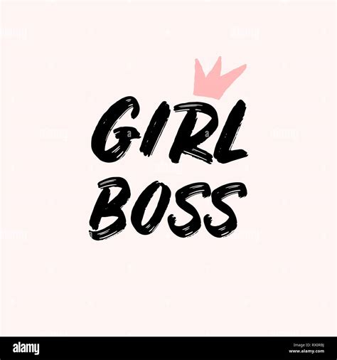 Girl Boss Typographic Design Square Template In Pastel Pink Cream