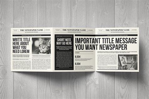 Newspaper Brochure Trifold By Luuqas Design On Creativemarket Template