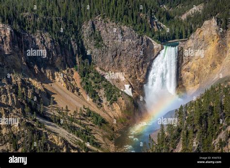 Lower Falls And Rainbow From Lookout Point Grand Canyon Of The