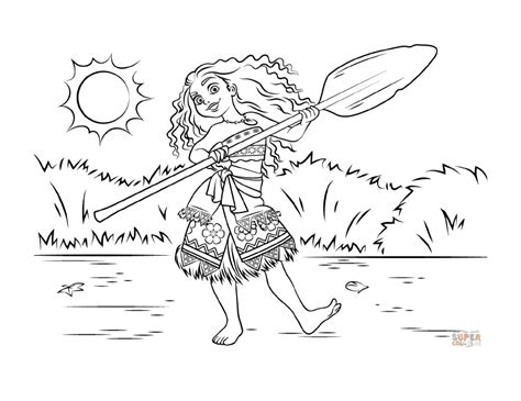 Moana Coloring Page Download Printable Pdf Templateroller