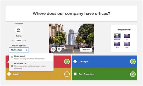 Multi Select Answers In Quiz Questions And Polls In Kahoot For Business