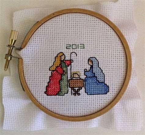 Maybe you would like to learn more about one of these? nativity ornament | Cross stitch christmas ornaments ...