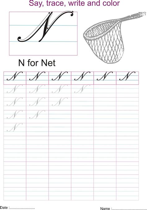 Cursive N Capital Letter Cursive Writing A To Z Capital And Small