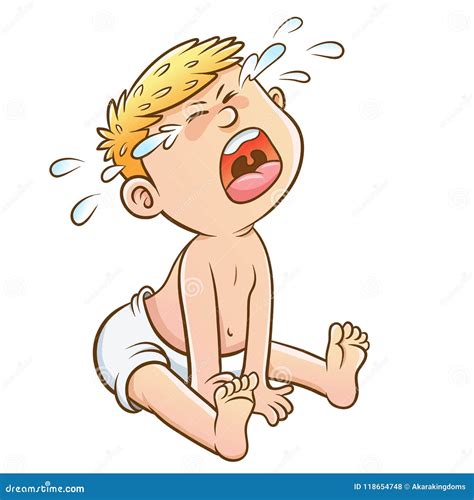 Crying Baby Sketch Vector Illustration 217071221