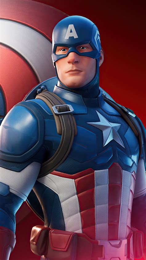 1080x1920 Captain America Fortnite 2020 Iphone 7,6s,6 Plus, Pixel xl