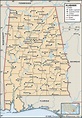 Geography Blog: Map of Alabama