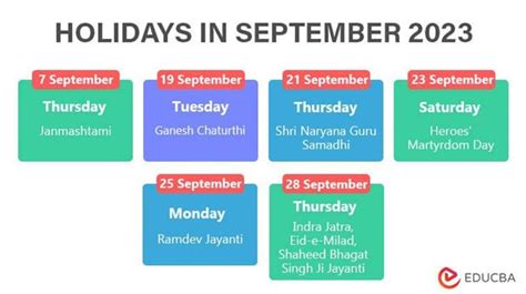 Holidays In September 2023 List Of All Festival In The Month Of September