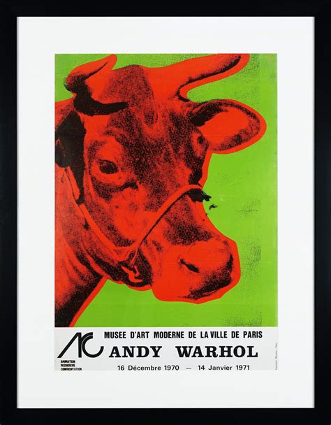 Andy Warhol Red Cow Poster Musée Dart Moderne De La Ville De Paris