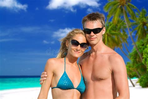 Beautiful Young Couple On The Tropical Beach Stock Image Image Of Lifestyle Fresh 36625903