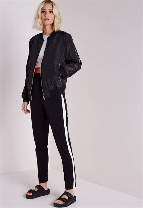 Padded Bomber Jacket Black Missguided Australia