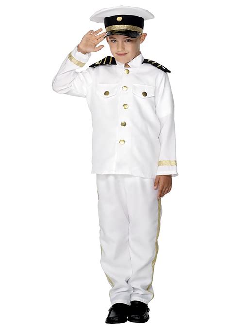 White Sea Ship Captain Costume Men S Navy Captain Uniform Dress Up