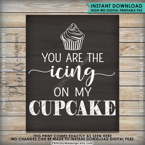 Cupcake Sign You Are The Icing On My Cupcake Wedding Reception Cupcake