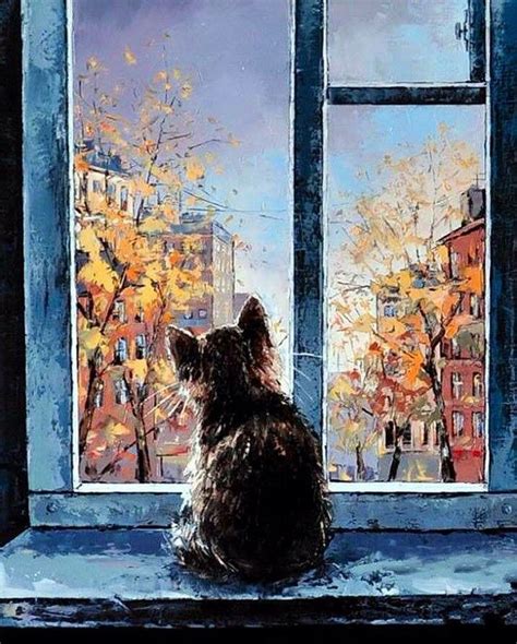 Cat Sitting In Window Drawing Jakemuehlbach