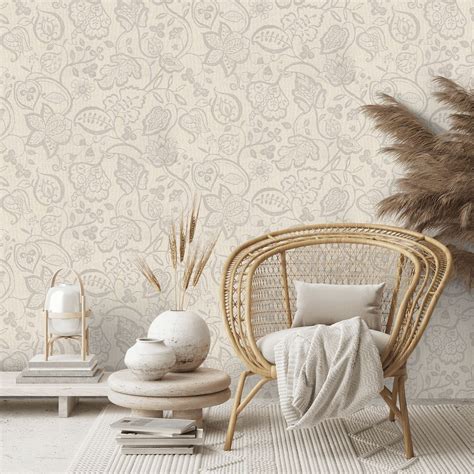 Oleander Ivory Wallpaper By Prestigious 1604007