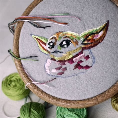 Baby yoda embroidery design and applique files for machine embroidery machine embroidery design instant download files. embroidery baby yoda - #Baby #beadedembroidery # ...
