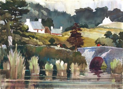 Irish Countryside Don Oneill Watercolor Watercolor Artists
