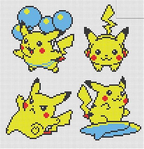 View 16 Pikachu Easy Pokemon Pixel Art Grid Stationpicbox