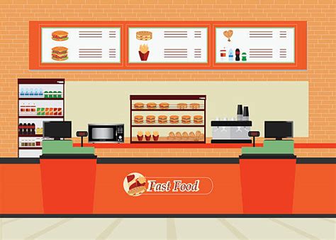 Fast Food Counter Clip Art Vector Images And Illustrations Istock