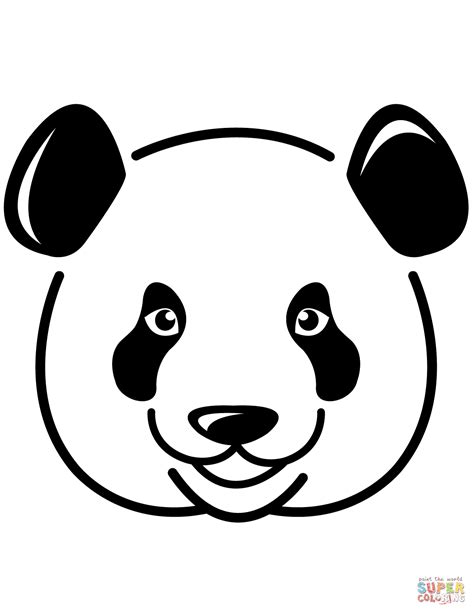 Pandas Face Coloring Page Free Printable Coloring Pages