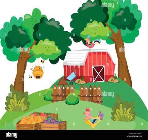 Beautiful Farm Cartoons Stock Vector Image And Art Alamy