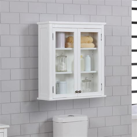 Dorset 27w X 29h Wall Mounted Bath Storage Cabinet With Glass Cabinet
