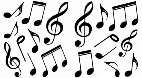 Music Notes Clipart Black And White And Music Notes Black And White Clip